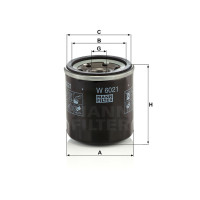 Фильтр масляный MANN-FILTER W 6021